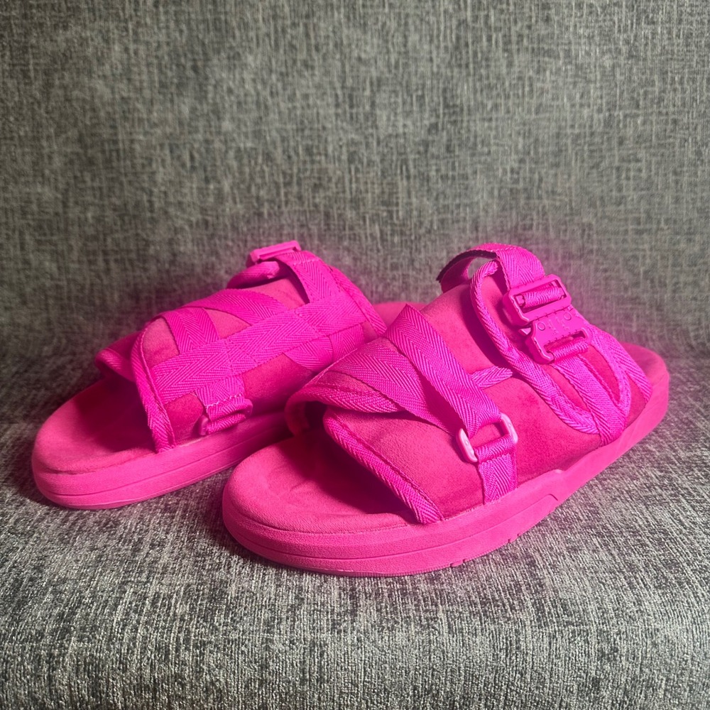 Draco Slide Sandals Womens Pink 9-10 Utility Buckle Straps Streetwear
